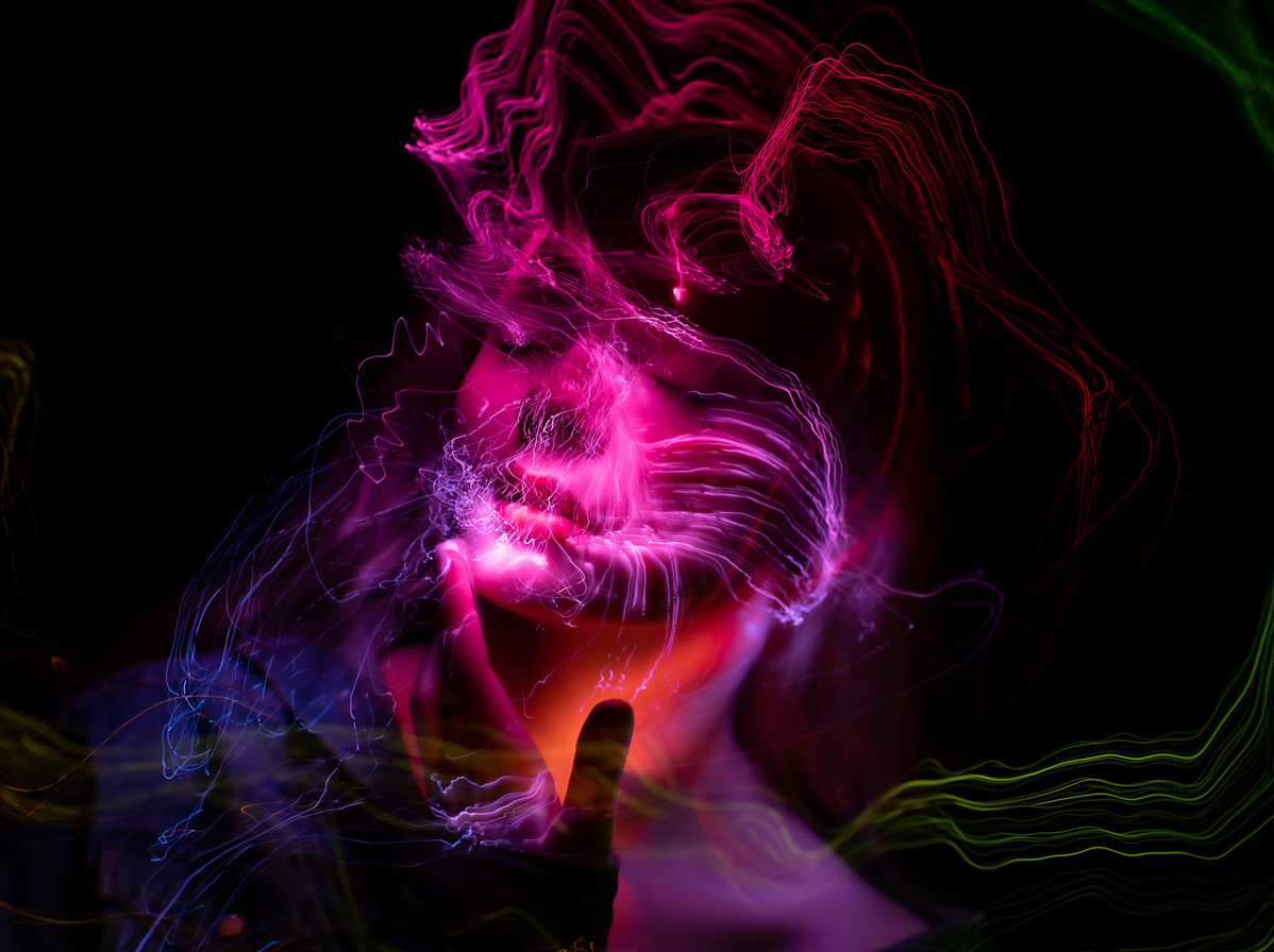 Purple and Pink Smoke Illustration
